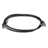 ACT Black 10 m LSZH U/UTP CAT6 plonas jungiamasis kabelis su RJ45 kištukais, be užkliuvimo