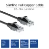 ACT Black 10 m LSZH U/UTP CAT6 plonas jungiamasis kabelis su RJ45 kištukais, be užkliuvimo