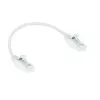 ACT White 0,25 m LSZH U/UTP CAT6 duomenų centro plonas pataisinis kabelis su apsaugotais RJ45 jungtimis