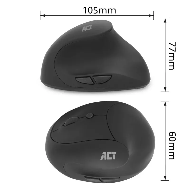 Pelytė ACT Wireless Ergonomic Mouse AC5101 1600 DPI RF belaidė