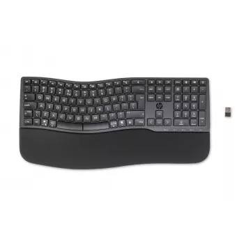 HP 680 Comfort Dual-Mode klaviatūra, pilno dydžio (100 %), belaidė, RF Wireless + Bluetooth, QWERTY, juoda
