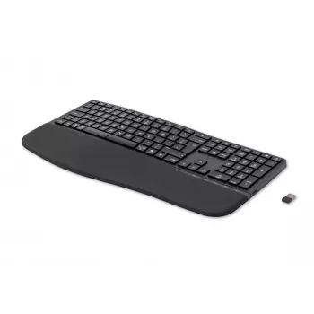 HP 680 Comfort Dual-Mode klaviatūra, pilno dydžio (100 %), belaidė, RF Wireless + Bluetooth, QWERTY, juoda
