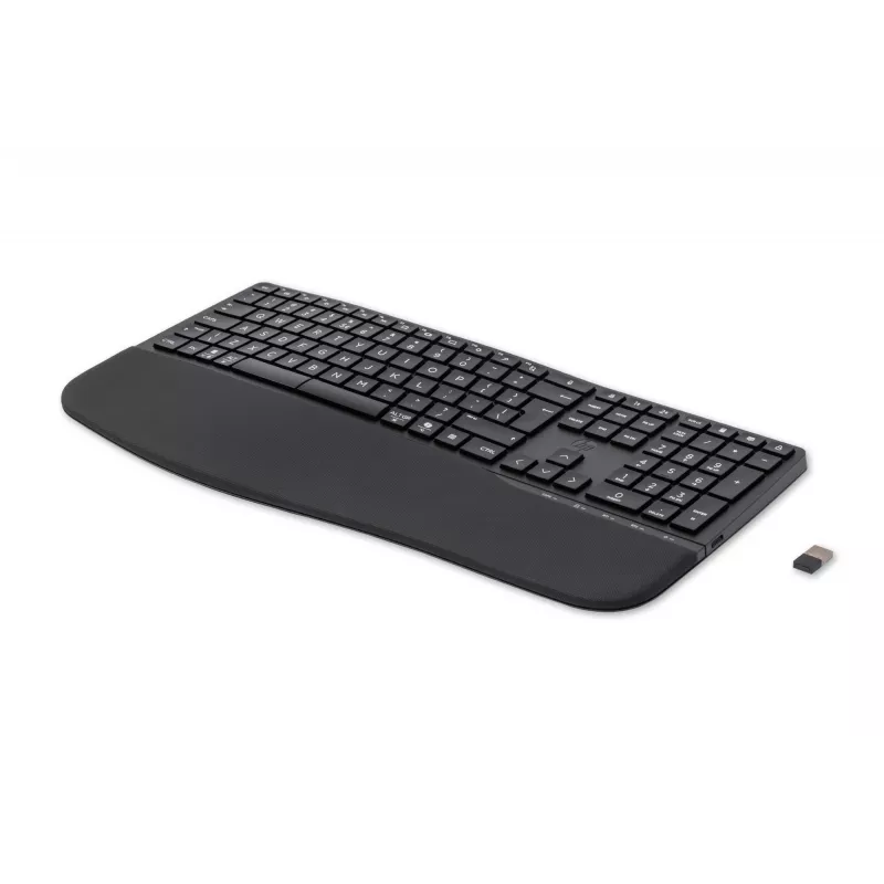 HP 680 Comfort Dual-Mode klaviatūra, pilno dydžio (100 %), belaidė, RF Wireless + Bluetooth, QWERTY, juoda