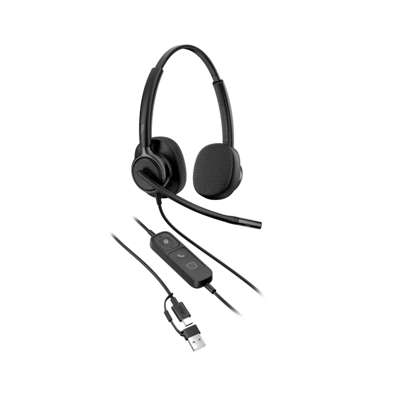 Prizdinis stereo ausinių rinkinys HP Poly Mission 425 USB — Bulk, svoris 132 g