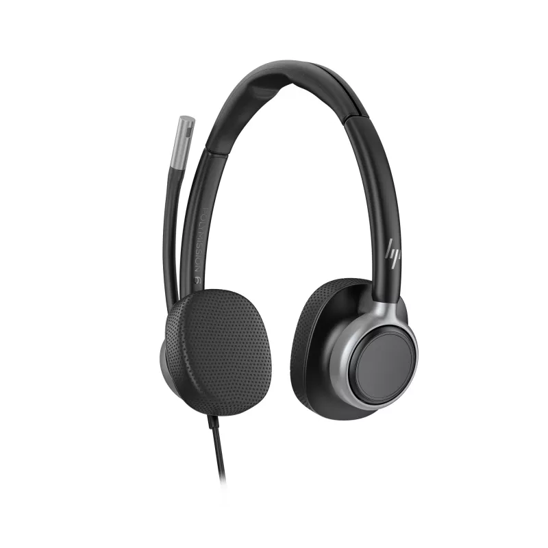 Laidinė stereo USB ausinė HP Poly Mission 625 — ant ausų, 147 g, USB jungtis (didmeninė pakuotė)