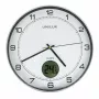Sieninis/stalinis laikrodis Unilux 400094592 – kvarcinis, apvalus, metalinis sidabrinis, Ø 30 cm, baterija AA/AAA