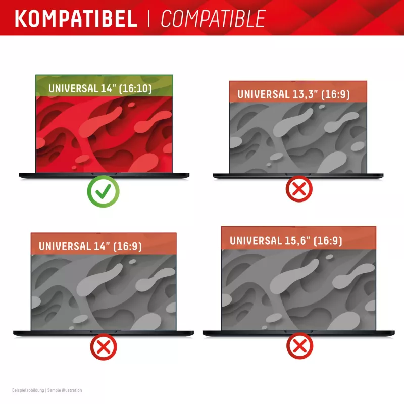 Displex PRIVACY SAFE nuimamas 2 krypčių privatumo filtras nešiojamam kompiuteriui (be rėmelio) 14'' (16:10)