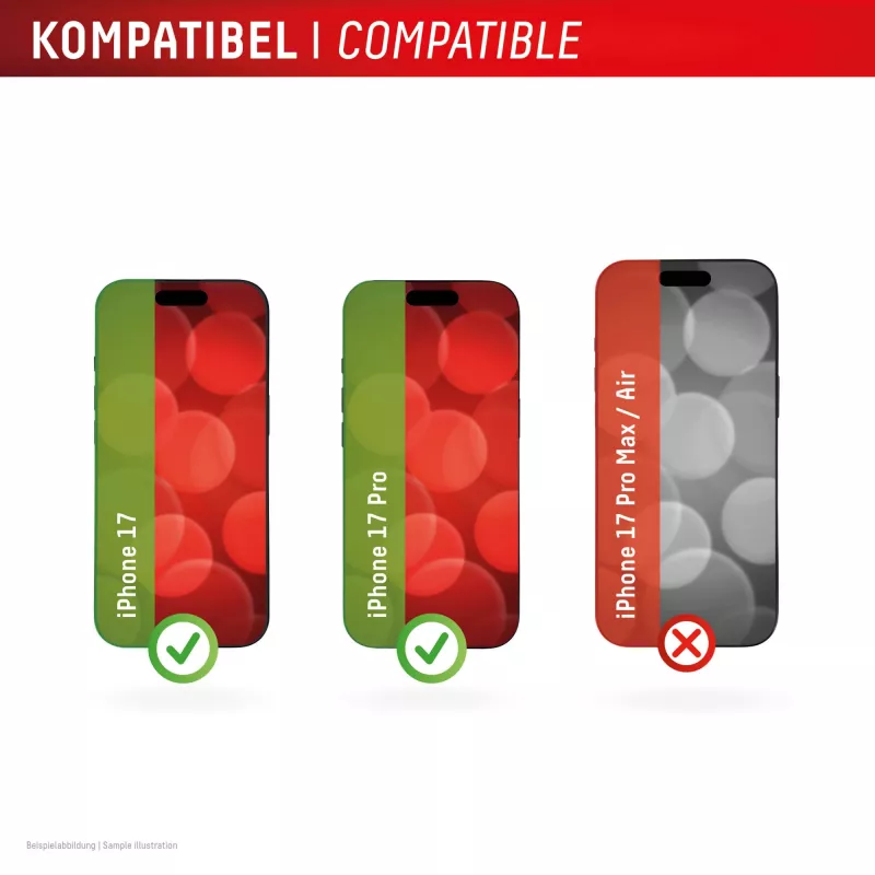 Displex Smart Glass (9H) apsauginis stiklas, skirtas Apple iPhone 17/17 Pro, su montavimo lipduku, nedūžtantis