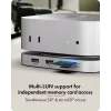 ICY BOX 7-in-1 USB Type-C Docking Station su M.2 NVMe lizdu, SSD, atminties kortele, M.2, 4 TB, USB 3.2 Gen 2 (3.1 Gen 2) Type-C, sidabrinė, aliuminis