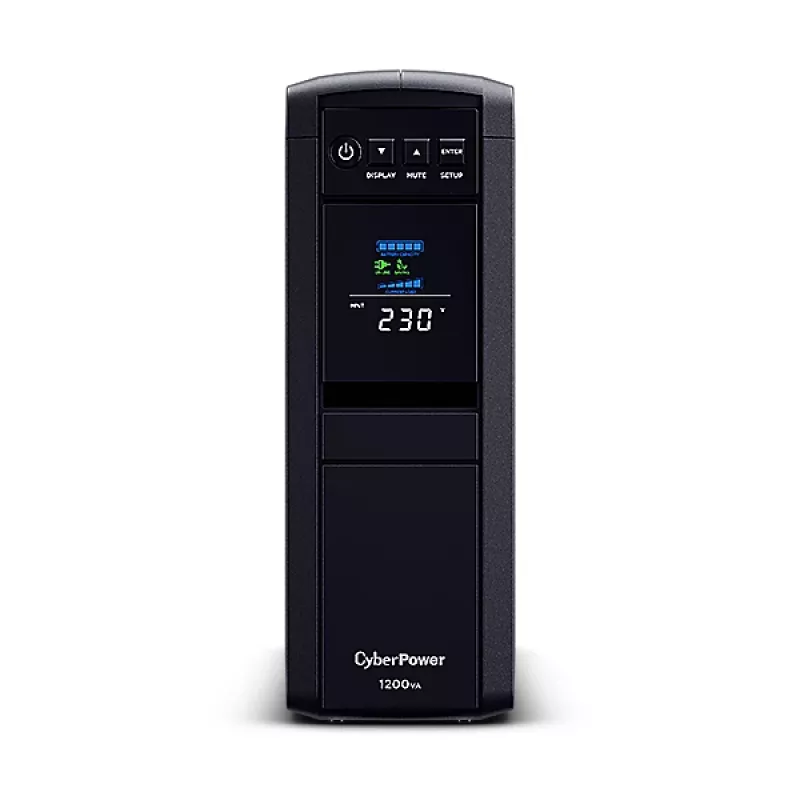 Nepertraukiamo maitinimo šaltinis CyberPower CP1200EIPFCLCD, linijinis-interaktyvus, 1,2 kVA / 720 W, 6 AC lizdai