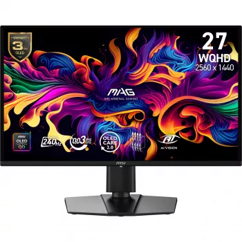Monitorius MSI MAG 274QP QD-OLED X24 67,3 cm (26,5 colio) 2560 x 1440 pikselių Wide Quad HD juodas