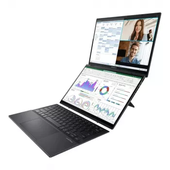 Nešiojamas kompiuteris ASUS Zenbook Duo UX8406CA-QL121W — Intel Core Ultra 7, 2x14.0 col. OLED FHD Touch 60Hz, 32GB LPDDR5X, 1TB SSD, Intel Arc, 75WHr, 1080p kamera