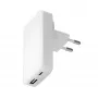 Įkroviklis d bramante Pro Slim USB-C 45W + USB-A 30W, vidaus AC, baltas
