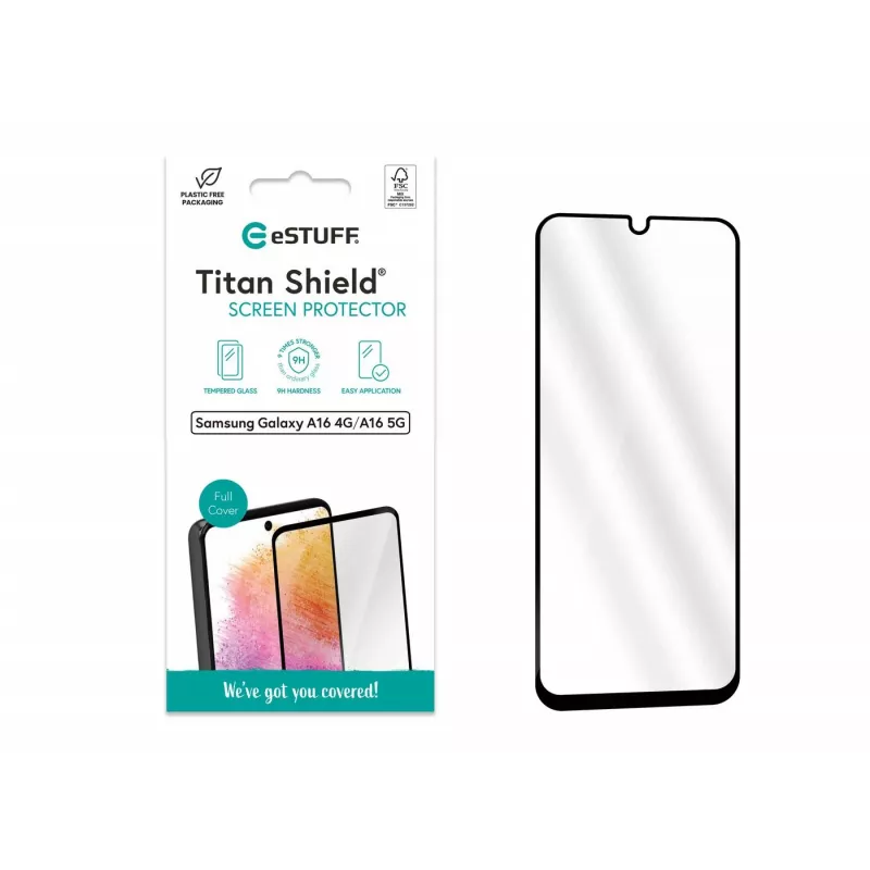 Grūdinto stiklo apsauginis stikliukas eSTUFF, skirtas Samsung Galaxy A16 (4G/5G) ES504114