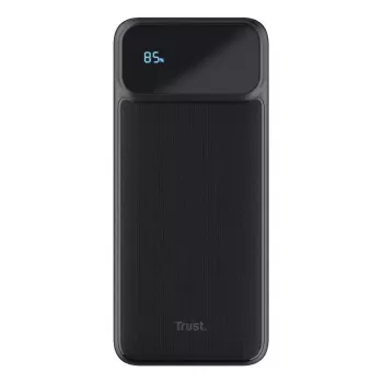 Power bank TRUST 25883 – 20000 mAh Li‑Ion, PD & Quick Charge 3.0, 2×USB‑A + 1×USB‑C, 20 W, juoda