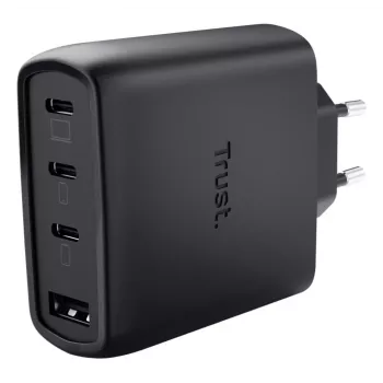 TRUST Maxo 65W vidinis kintamosios srovės greitasis įkroviklis, 3× USB-C, maks. 20V, 2m laidas, juodas