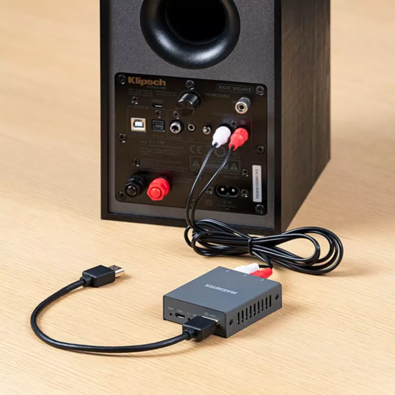 Marmitek Connect ARC13 pilkas – HDMI garso ištraukiklis su ARC ir CEC palaikymu