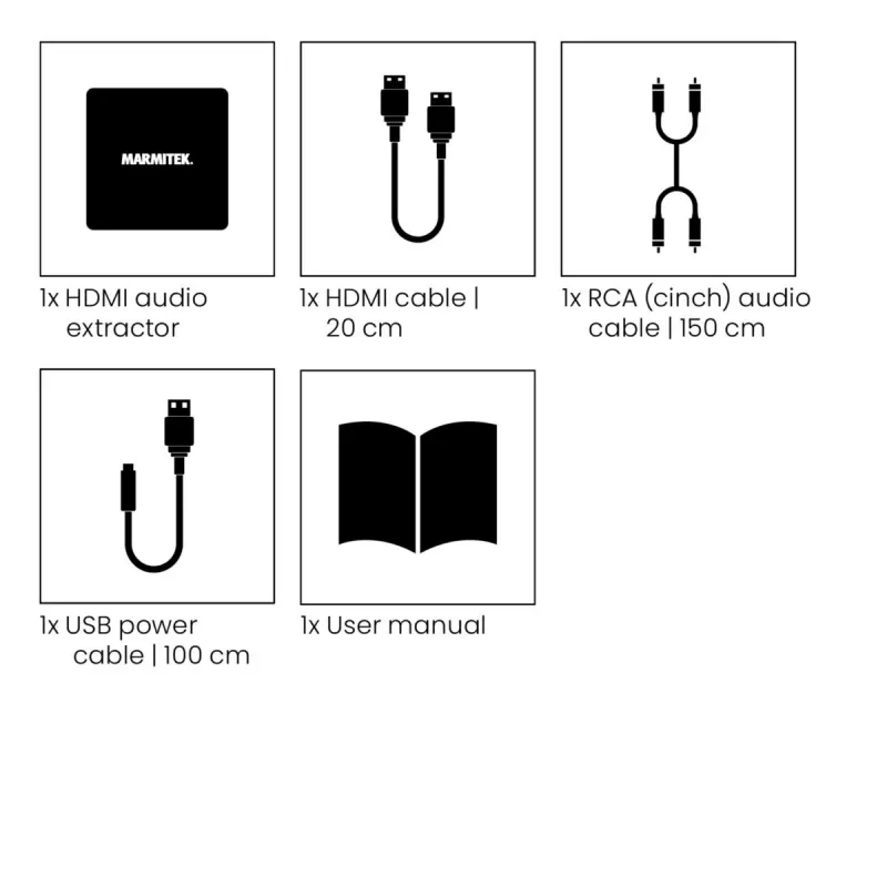 Marmitek Connect ARC13 pilkas – HDMI garso ištraukiklis su ARC ir CEC palaikymu