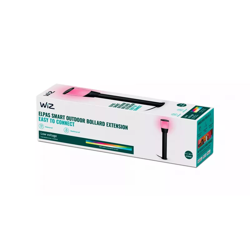 Signify WiZ Bollard Starter Kit išmanusis kelio šviestuvas – LED, 220–240 V, juodas, 108,5×108,5×518 mm