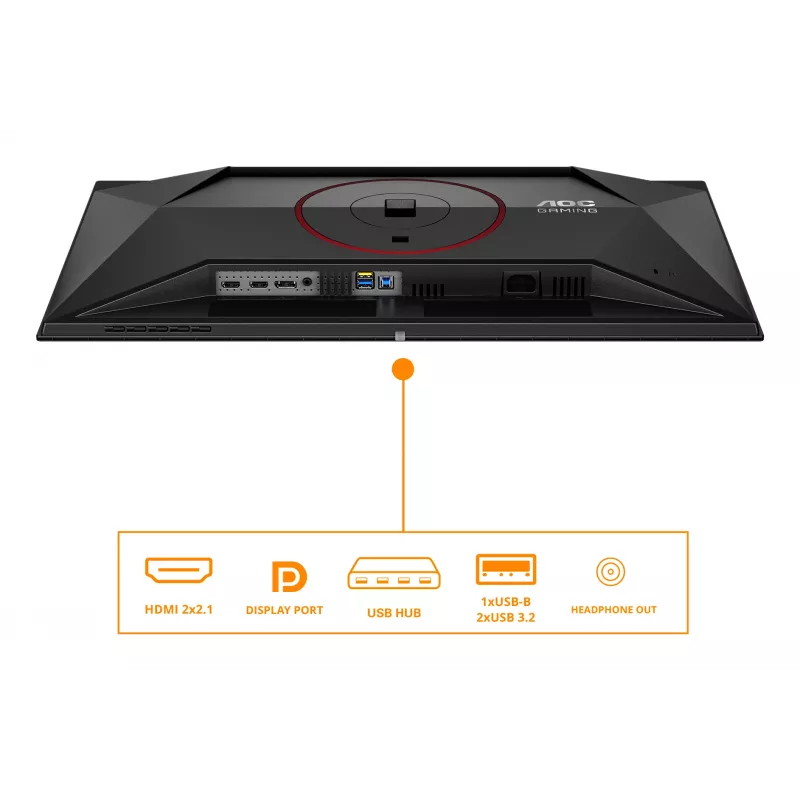 AOC G4 Q27G4ZDR kompiuterio monitorius 67,3 cm (26,5 colio) 2560 x 1440 pikselių Quad HD QD-OLED juodas, raudonas