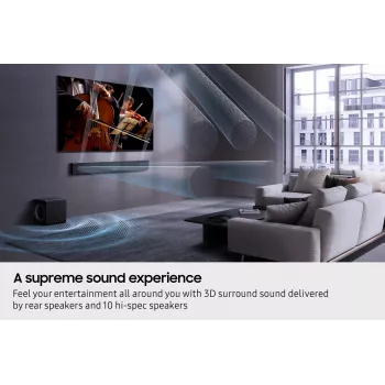 Samsung Q-series QS750F 5.1.2ch garso juosta su žemų dažnių garsiakalbiu ir galiniais garsiakalbiais (2025)