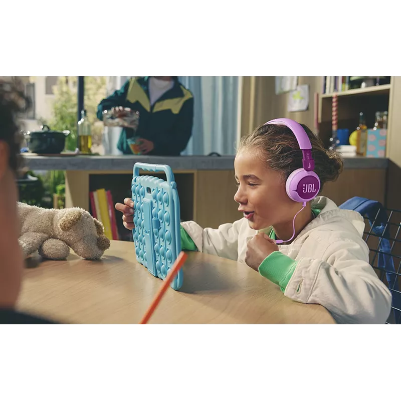 Ausinės JBL Junior 320 laidinės ant ausų, galvos lankas, supra-aural, 20–20000 Hz, 116,8 g, violetinės