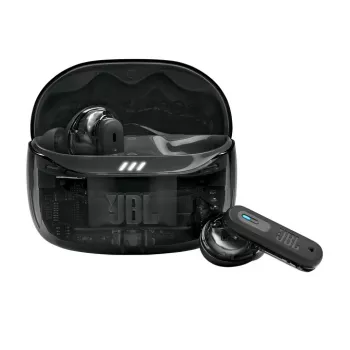 JBL Tune Beam 2 Ghost Edition belaidžiai ausinukai į ausį, muzika/kasdienis naudojimas, juodi