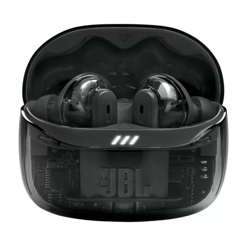 JBL Tune Beam 2 Ghost Edition belaidžiai ausinukai į ausį, muzika/kasdienis naudojimas, juodi