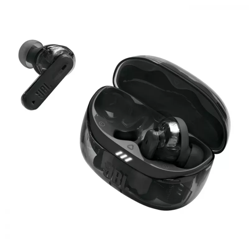JBL Tune Beam 2 Ghost Edition belaidžiai ausinukai į ausį, muzika/kasdienis naudojimas, juodi