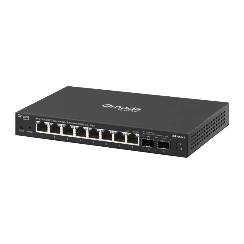 Valdomas 2,5G eterneto jungiklis TP-Link ES210X-M2 – 8x 2,5G (100/1000/2500), 80 Gbps, stalinis/sieninis montavimas