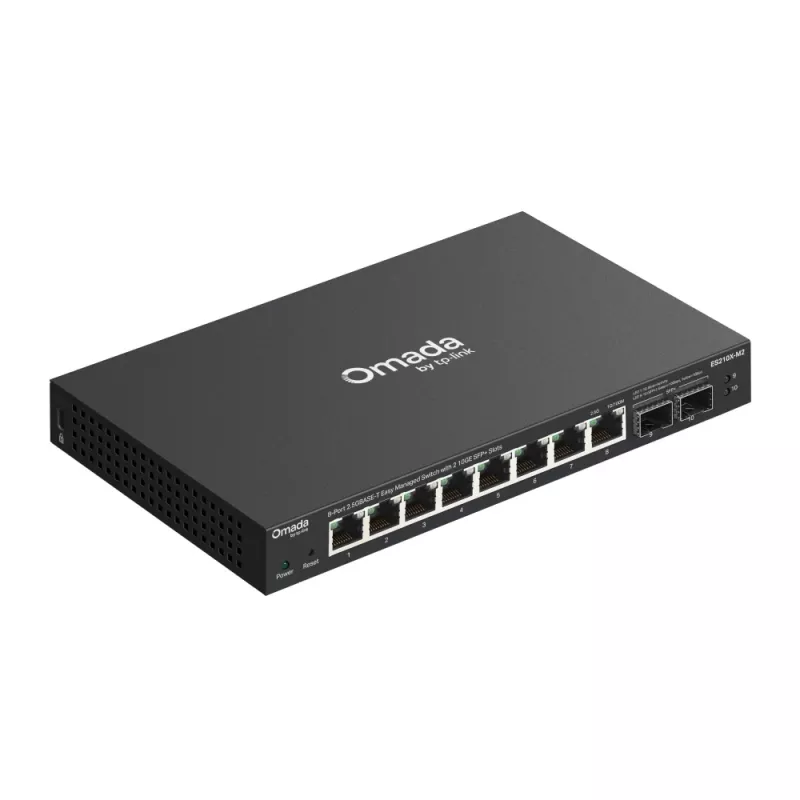 Valdomas 2,5G eterneto jungiklis TP-Link ES210X-M2 – 8x 2,5G (100/1000/2500), 80 Gbps, stalinis/sieninis montavimas
