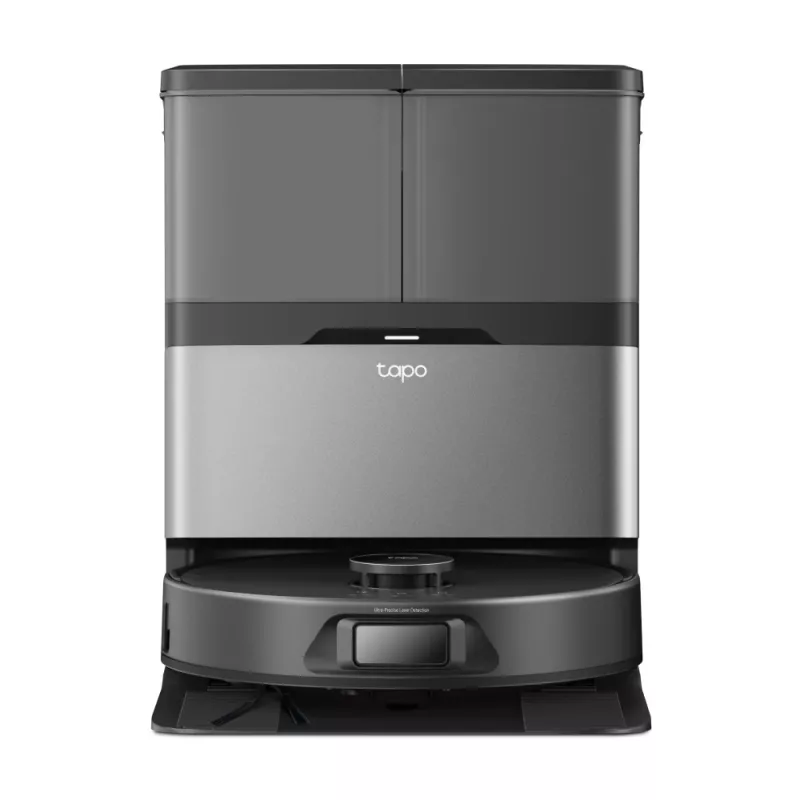 Robotinis siurblys TP-Link Tapo RV50 Pro Omni — 0,28 L dulkių talpa, 5200 mAh baterija, bazinė stotis su 3 L dulkių talpa