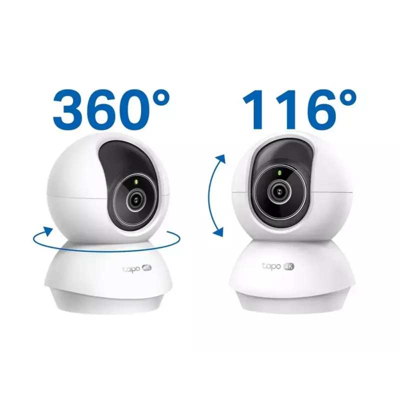 TP-LINK Tapo C250 | PTZ belaidė namų apsaugos kamera su AI | 8 MP | 4mm/F1.6 | H.265 | MicroSD iki 512 GB