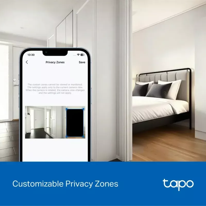 TP-LINK Tapo C250 | PTZ belaidė namų apsaugos kamera su AI | 8 MP | 4mm/F1.6 | H.265 | MicroSD iki 512 GB