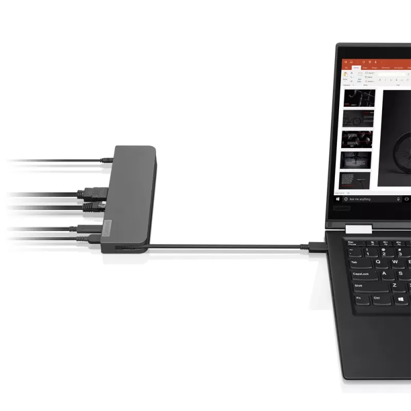 Lenovo USB-C Mini Dock 40AU0065EU pilkos spalvos USB 3.2 Gen 1 Type-C dokavimo stotelė