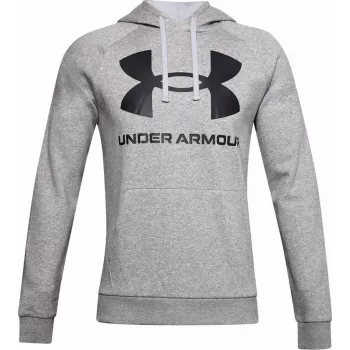 Vyriškas gobtuvinis megztinis Under Armour Rival Fleece Big Logo pilkas, 1357093 011