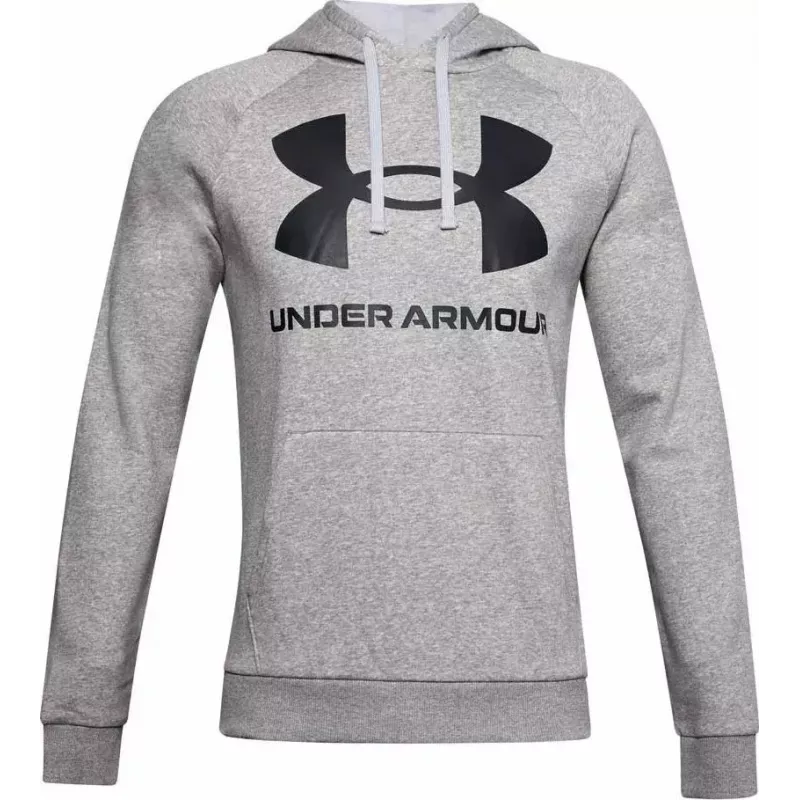 Vyriškas gobtuvinis megztinis Under Armour Rival Fleece Big Logo pilkas, 1357093 011