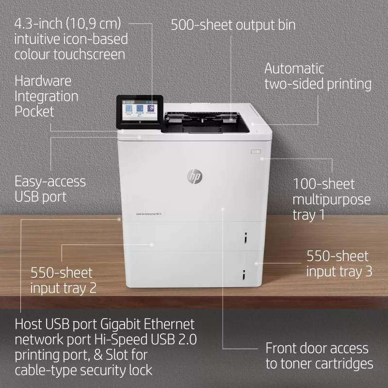 Spaustuvas HP LaserJet Enterprise M612dn baltas