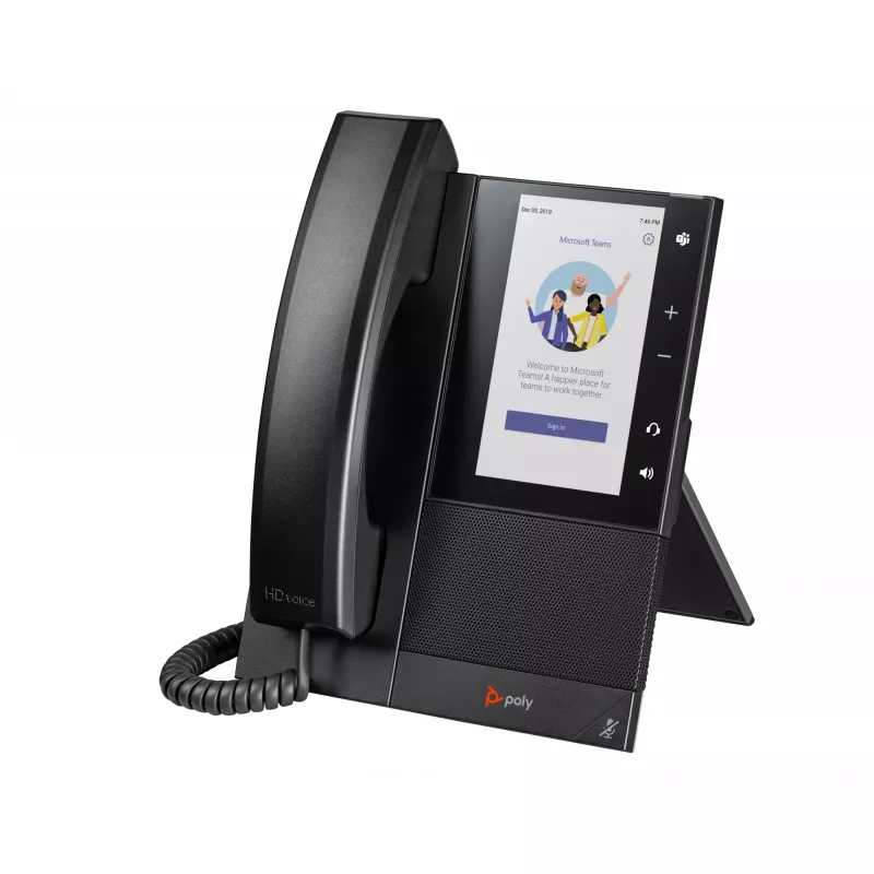 HP Poly CCX 505 versijinis multimedijos telefonas, skirtas Microsoft Teams, su PoE
