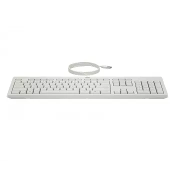 HP 225 belaidžių laidinių pelių ir klaviatūrų rinkinys, pilno dydžio (100%), laidinis, USB, baltas, pelė įtraukta