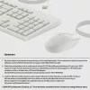 HP 225 belaidžių laidinių pelių ir klaviatūrų rinkinys, pilno dydžio (100%), laidinis, USB, baltas, pelė įtraukta