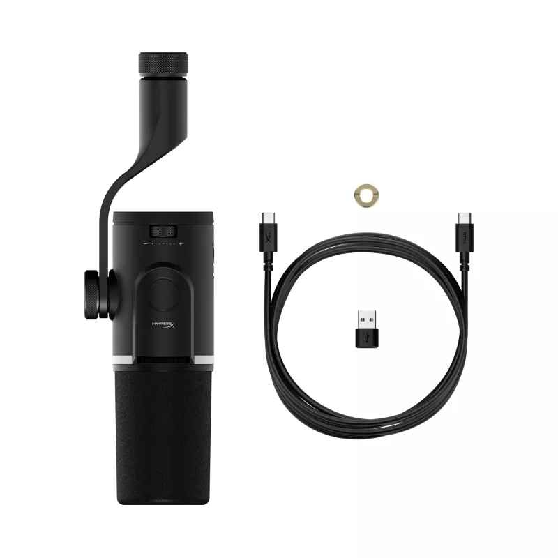 HyperX FlipCast - USB/XLR dinaminis mikrofonas (juodas)
