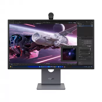 Monitorius Lenovo Yoga Pro 27UD-10 – 26,5 col. QD-OLED 4K (3840×2160), 0,03 ms, USB-C stotelė, VESA, garsiakalbiai, aukščio reguliavimas, juodas