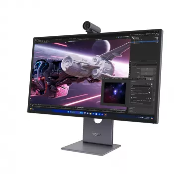 Monitorius Lenovo Yoga Pro 27UD-10 – 26,5 col. QD-OLED 4K (3840×2160), 0,03 ms, USB-C stotelė, VESA, garsiakalbiai, aukščio reguliavimas, juodas