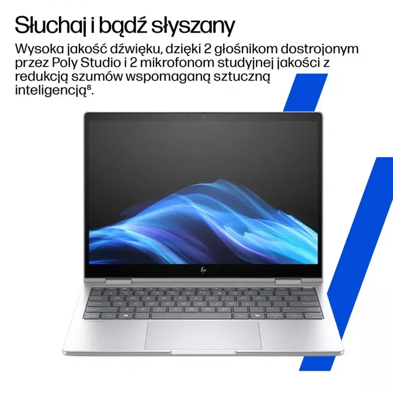 Nešiojamas kompiuteris HP EliteBook 8 Flip G1i 13 Ultra – 13,3 colio WUXGA jutiklinis IPS 400 nitų, AMD Ryzen 7 255U, 32 GB LPDDR5x-7500, 1 TB SSD, Intel Arc kamera, 62 Wh, Windows 11 Pro