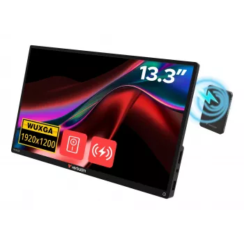 Nešiojamas monitorius VERBATIM 13.3 colių WUXGA (1920x1200) IPS jutiklinis ekranas, baterija, USB-A/USB-C, 3.5 mm, aliuminis, 0,925 kg