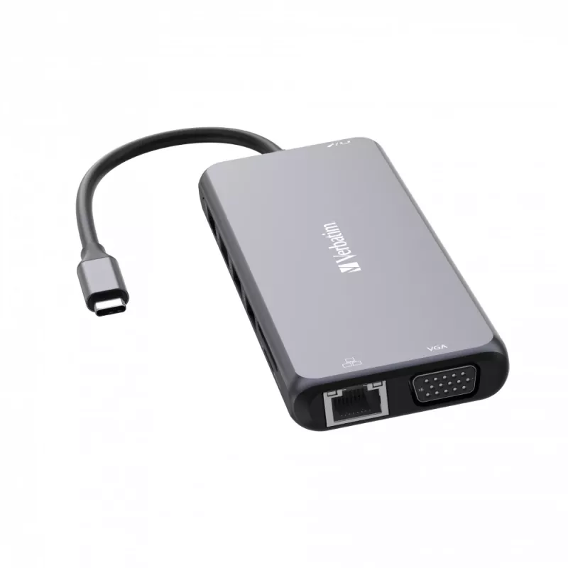 Verbatim CMH-14 USB Type-C 14 prievadų multiport hub, 5000 Mbit/s, sidabrinis