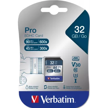 Flash atminties kortelė Verbatim Pro 32 GB SDHC UHS Class 10