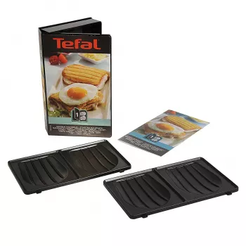 Keičiamos plokštės Tefal XA800112, skirtos Snack Collection/SnackTime, juodos, 242×155×44 mm, 2 vnt.