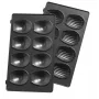 Keičiama plokštelė Tefal XA801512 Juoda, skirta Snack Collection, 242×155×44 mm, 2 vnt.